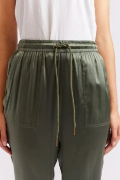 Savannah Silk Pant In Fern -Deux Amies Shop alessandra cashmere pants savannah silk pant in fern 40461297418534