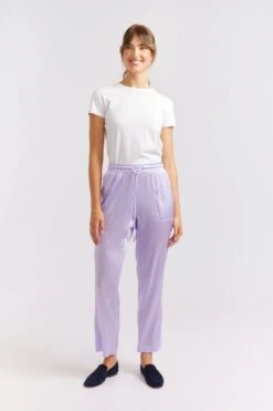 Savannah Silk Pant In Lilac