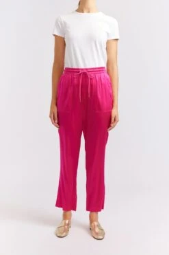 Savannah Silk Pant In Magenta -Deux Amies Shop alessandra cashmere pants savannah silk pant in magenta 40461305217318