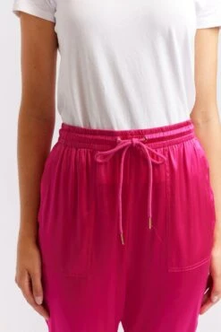 Savannah Silk Pant In Magenta -Deux Amies Shop alessandra cashmere pants savannah silk pant in magenta 40461305250086