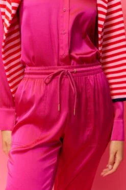 Savannah Silk Pant In Magenta -Deux Amies Shop alessandra cashmere pants savannah silk pant in magenta 40481657913638