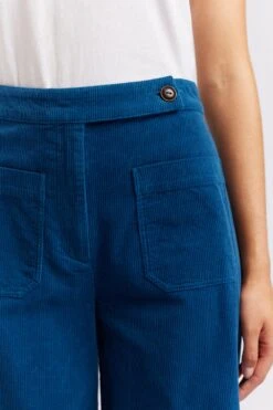 Wisteria Corduroy Pant In Blue Steel -Deux Amies Shop alessandra cashmere pants wisteria corduroy pant in blue steel 40425085174054