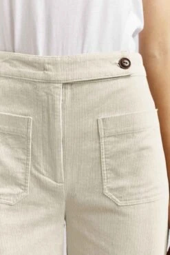 Wisteria Corduroy Pant In Ivory -Deux Amies Shop alessandra cashmere pants wisteria corduroy pant in ivory 40438683107622