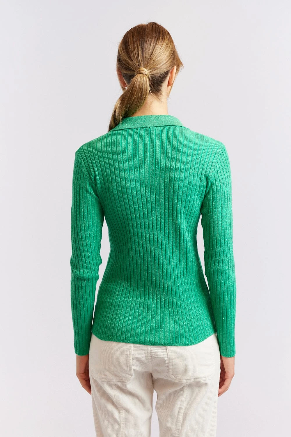 Luna Knit Top In Emerald Lurex 9 Luna Knit Top In Emerald Lurex - Image 9