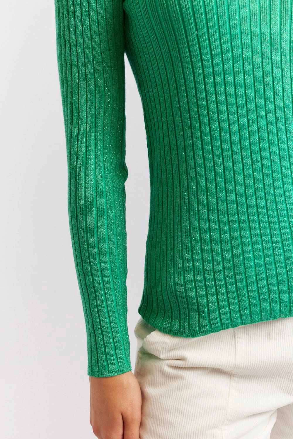 Luna Knit Top In Emerald Lurex 7 Luna Knit Top In Emerald Lurex - Image 7