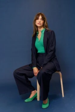 Luna Knit Top In Emerald Lurex 19 Luna Knit Top In Emerald Lurex -Deux Amies Shop alessandra cashmere shirts luna knit top in emerald lurex 40481519796518