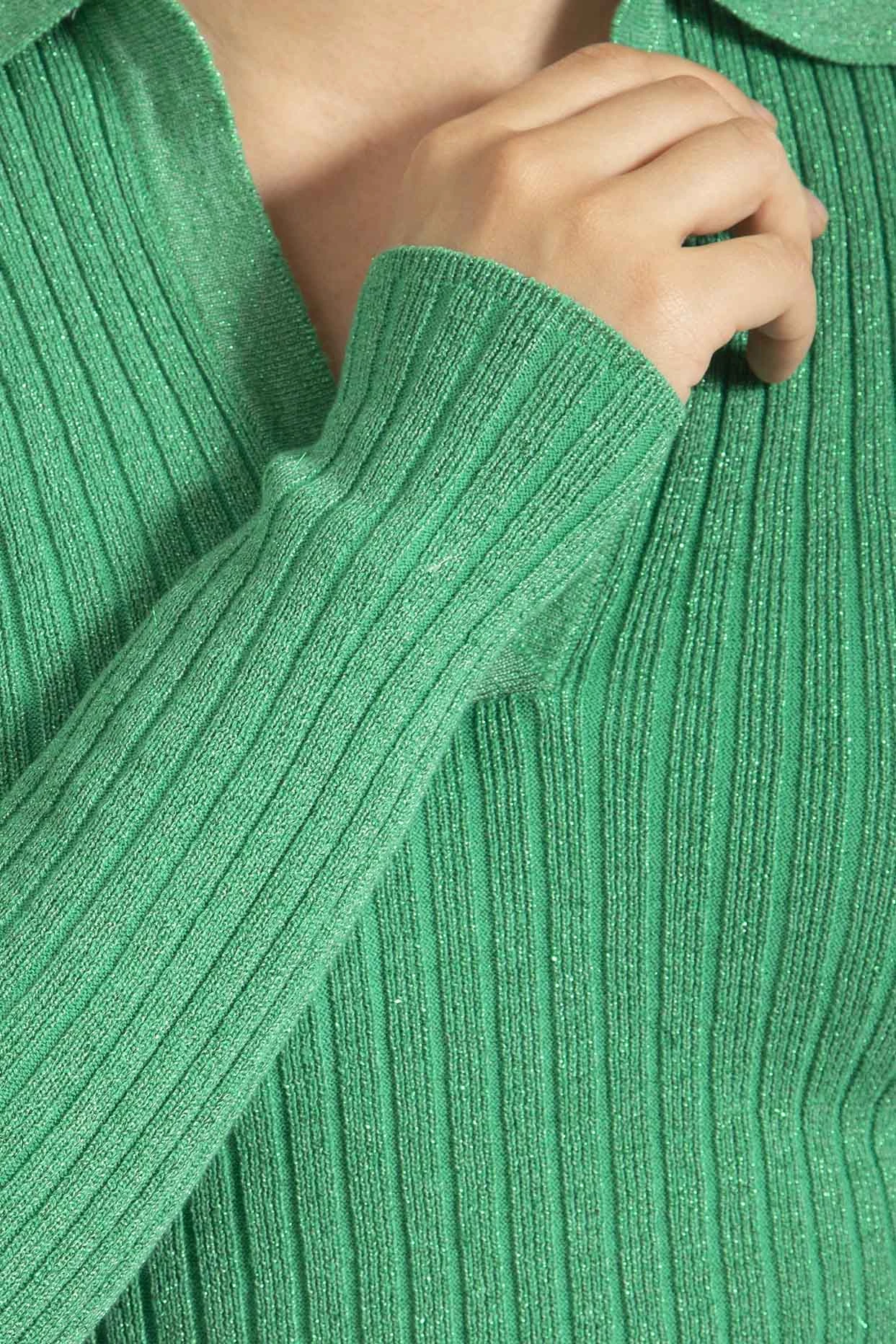 Luna Knit Top In Emerald Lurex 4 Luna Knit Top In Emerald Lurex - Image 4