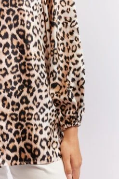 Magnolia Silk Shirt In Classic Animal 17 Magnolia Silk Shirt In Classic Animal -Deux Amies Shop alessandra cashmere shirts magnolia silk shirt in classic animal 40461691322662