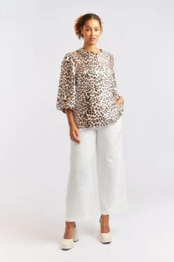 Magnolia Silk Shirt In Classic Animal 18 Magnolia Silk Shirt In Classic Animal -Deux Amies Shop alessandra cashmere shirts magnolia silk shirt in classic animal 40461691355430