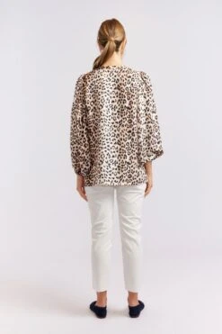 Magnolia Silk Shirt In Classic Animal 21 Magnolia Silk Shirt In Classic Animal -Deux Amies Shop alessandra cashmere shirts magnolia silk shirt in classic animal 40461691453734