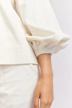 Meadow Corduroy Top In Ivory -Deux Amies Shop alessandra cashmere shirts meadow corduroy top in ivory 40424981725478
