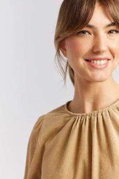 Meadow Corduroy Top In Sand -Deux Amies Shop alessandra cashmere shirts meadow corduroy top in sand 40424986738982