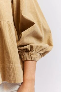 Meadow Corduroy Top In Sand -Deux Amies Shop alessandra cashmere shirts meadow corduroy top in sand 40424986837286