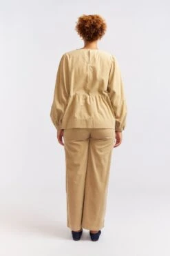 Meadow Corduroy Top In Sand -Deux Amies Shop alessandra cashmere shirts meadow corduroy top in sand 40424988213542