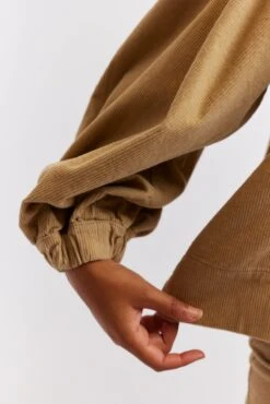 Meadow Corduroy Top In Sand -Deux Amies Shop alessandra cashmere shirts meadow corduroy top in sand 40424988377382