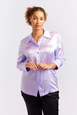 Primrose Silk Shirt In Lilac -Deux Amies Shop alessandra cashmere shirts primrose silk shirt in lilac 40461115687206