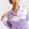 Primrose Silk Shirt In Lilac