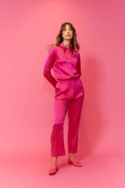 Primrose Silk Shirt In Magenta