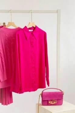 Primrose Silk Shirt In Magenta -Deux Amies Shop alessandra cashmere shirts primrose silk shirt in magenta 41462211772710