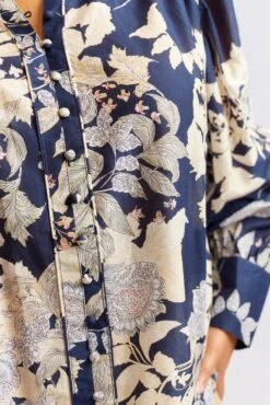 Rosemary Cotton Silk Shirt In Navy Aster 17 Rosemary Cotton Silk Shirt In Navy Aster -Deux Amies Shop alessandra cashmere shirts rosemary cotton silk shirt in navy aster 40461735723302