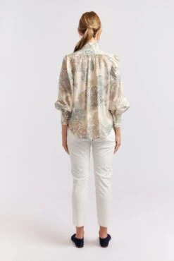 Rosemary Cotton Silk Shirt In Wheaten Aster -Deux Amies Shop alessandra cashmere shirts rosemary cotton silk shirt in wheaten aster 40461742080294