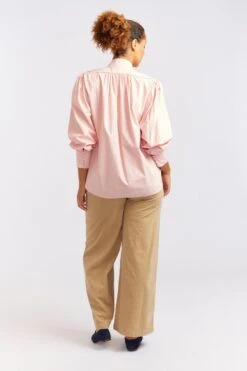 Rosemary Poplin Shirt In Rosette -Deux Amies Shop alessandra cashmere shirts rosemary poplin shirt in rosette 40460891193638