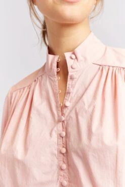 Rosemary Poplin Shirt In Rosette -Deux Amies Shop alessandra cashmere shirts rosemary poplin shirt in rosette 40460891488550