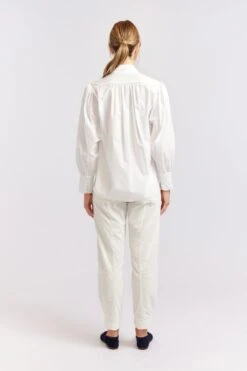 Rosemary Poplin Shirt In White -Deux Amies Shop alessandra cashmere shirts rosemary poplin shirt in white 40461080232230