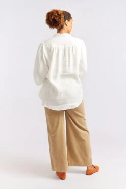 Soho Linen Shirt In Ivory -Deux Amies Shop alessandra cashmere shirts soho linen shirt in ivory 40460742328614