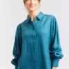 Soho Linen Shirt In Kingfisher
