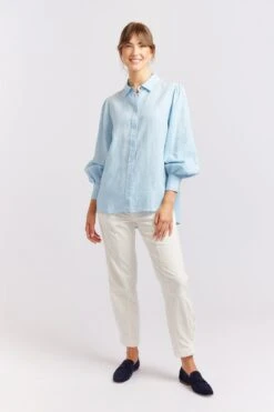 Soho Linen Shirt In Winter -Deux Amies Shop alessandra cashmere shirts soho linen shirt in winter 40460753502502