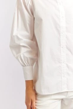 Soho Poplin Shirt In White -Deux Amies Shop alessandra cashmere shirts soho poplin shirt in white 40461090849062