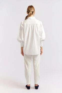 Soho Poplin Shirt In White -Deux Amies Shop alessandra cashmere shirts soho poplin shirt in white 40461090881830
