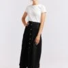 Lotus Corduroy Skirt In Black