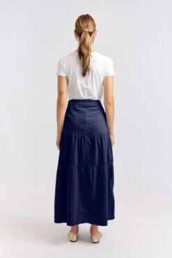 Lotus Corduroy Skirt In Navy -Deux Amies Shop alessandra cashmere skirt lotus corduroy skirt in navy 41219930161446