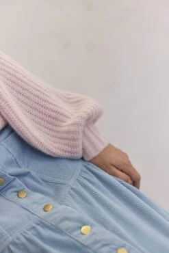 Lotus Corduroy Skirt In Oceanview -Deux Amies Shop alessandra cashmere skirt lotus corduroy skirt in oceanview 41220513300774