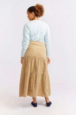 Lotus Corduroy Skirt In Sand -Deux Amies Shop alessandra cashmere skirt lotus corduroy skirt in sand 40424187199782