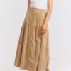 Lotus Corduroy Skirt In Sand