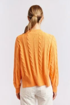Amber Cotton Sweater In Fanta -Deux Amies Shop alessandra cashmere sweater amber cotton sweater in fanta 40439173611814