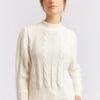 Amber Cotton Sweater In Ivory
