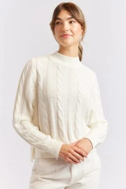 Amber Cotton Sweater In Ivory 10 Amber Cotton Sweater In Ivory -Deux Amies Shop alessandra cashmere sweater amber cotton sweater in ivory 40439196057894