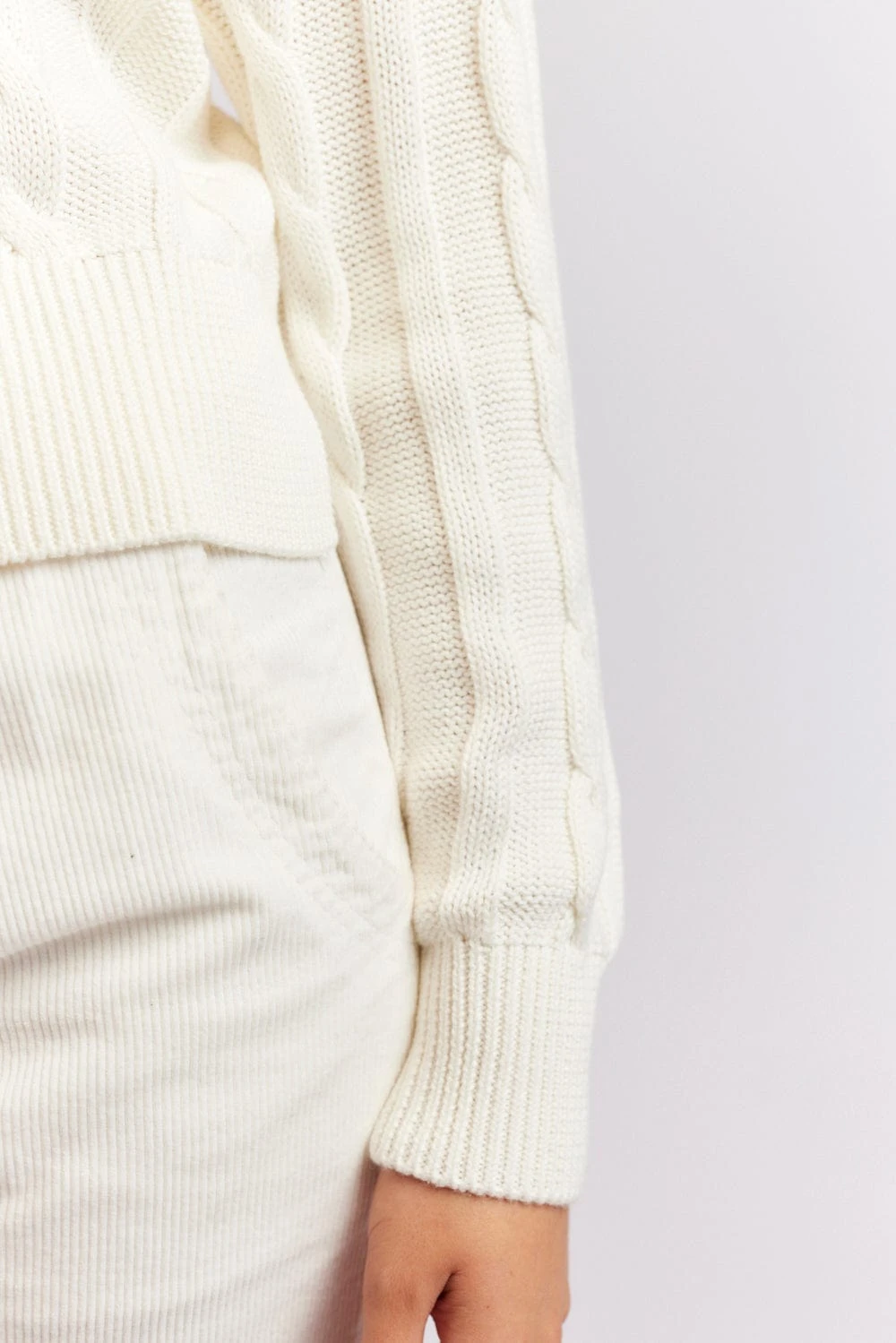 Amber Cotton Sweater In Ivory 6 Amber Cotton Sweater In Ivory - Image 6