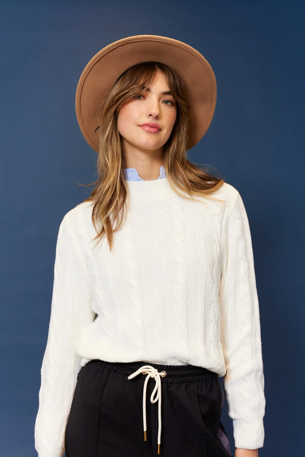 Amber Cotton Sweater In Ivory 2 Amber Cotton Sweater In Ivory - Image 2