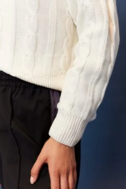 Amber Cotton Sweater In Ivory 15 Amber Cotton Sweater In Ivory -Deux Amies Shop alessandra cashmere sweater amber cotton sweater in ivory 40481392754982