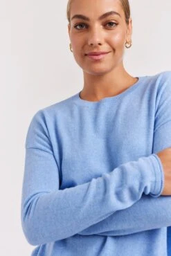 Baby Belle Cashmere Sweater In Azure