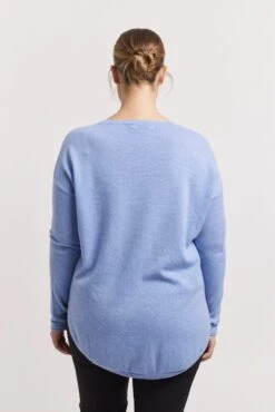 Baby Belle Cashmere Sweater In Azure -Deux Amies Shop alessandra cashmere sweater baby belle cashmere sweater in azure 41310936006950