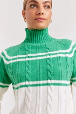 Billie Sweater In Pine 12 Billie Sweater In Pine -Deux Amies Shop alessandra cashmere sweater billie sweater in pine 40952697356582