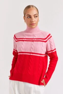 Billie Sweater In Tickled Pink