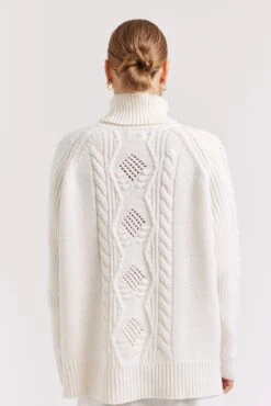 Dealia Polo In Cream -Deux Amies Shop alessandra cashmere sweater dealia polo in cream 40952065589542