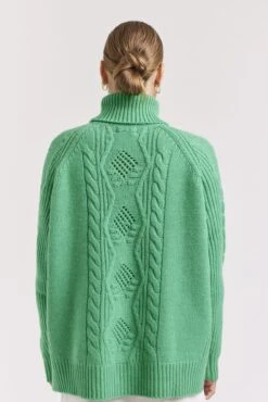 Dealia Polo In Pine 17 Dealia Polo In Pine -Deux Amies Shop alessandra cashmere sweater dealia polo in pine 40952083939622